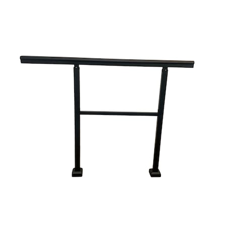 Nuvo Iron 3-Step Aluminum Stoop Railing Kit 48in. L x 34.75in. H Powder Coated Black BLSK3S